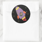 Boys Space Rocket Shiket School Sticker Label (Tas)