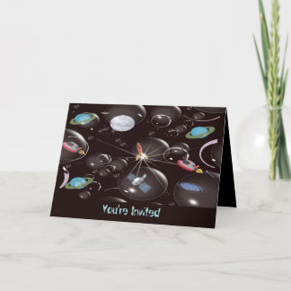 Boy's Space Verjaardag Uitnodiging