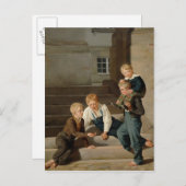 Boys Spelen Dice voor Christansborg Briefkaart (Voorkant / Achterkant)