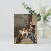 Boys Spelen Dice voor Christansborg Briefkaart (Staand voorkant)