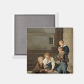 Boys Spelen Dice voor Christansborg Magneet (Voorkant / Achterkant)