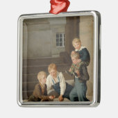 Boys Spelen Dice voor Christansborg Metalen Ornament (Links)