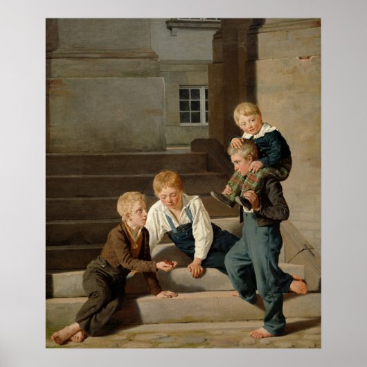Boys Spelen Dice voor Christansborg Poster (Voorkant)