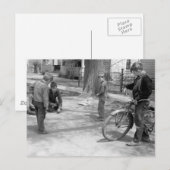 Boys Speling Marbles, Woodbine, Iowa, 1940 Briefkaart (Voorkant / Achterkant)