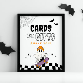 Boy's Spooky Halloween Verjaardagskaarten & Gift S Poster