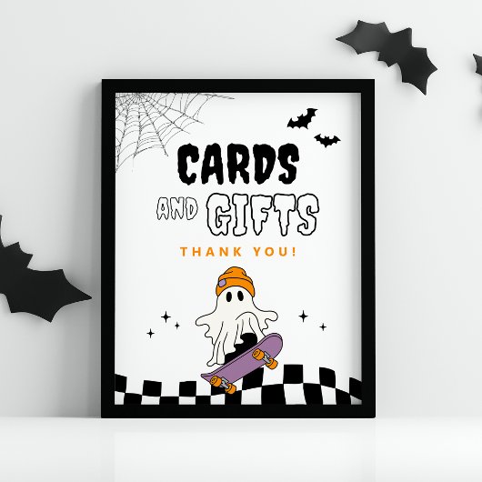 Boy's Spooky Halloween Verjaardagskaarten & Gift S Poster