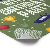 Boys Sports Soccer Birthday Welcome Sign Poster (Hoek)