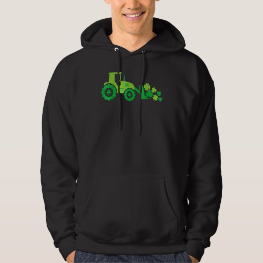 Boys St Patricks Day Crane Truck Construction Todd Hoodie (Voorkant)