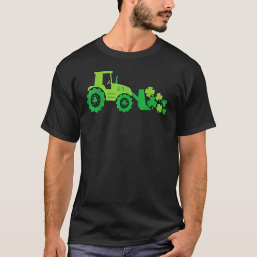 Boys St Patricks Day Crane Truck Construction Todd T-shirt (Voorkant)