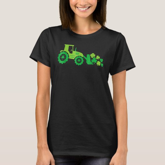Boys St Patricks Day Crane Truck Construction Todd T-shirt (Voorkant)
