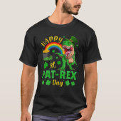 Boys St Patricks Day Dino Trex Funny Saint Patrex T-shirt (Voorkant)