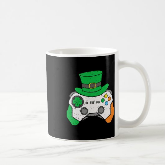 Boys St Patricks Day Video Game Controller Mens Ir Koffiemok (Rechts)