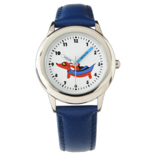 Boys Super-duper Dachshund Superheld Watch Horloge