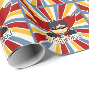 Boy's Super Kind Comic Book Thema Cadeaupapier