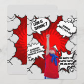 Boys Superhelden Comic Foto Geburtstags Kaart (Voorkant / Achterkant)