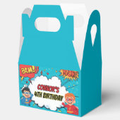 Boys Superhero Birthday Party Favor Box Bedankdoosjes (Geopend)