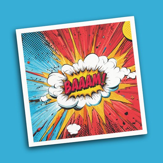 Boys Superhero Birthday Party Napkin Servet