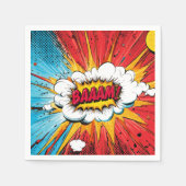 Boys Superhero Birthday Party Napkin Servet (Voorkant)