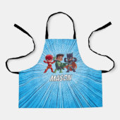 Boys Superhero Custom Name Apron Personalised Schort (Voorkant)
