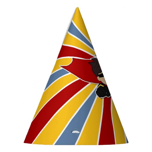 Boy's Superhero Thema Comic Book Verjaardag Feesthoedjes (Links)