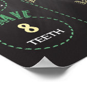 Boys T-Rex Dinosaur 16x20 Sjabloon 1st Birthday Poster (Hoek)