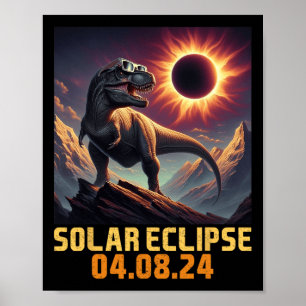 Boys T Rex Dinosaurus Astronaut Totale Zonsverduis Poster
