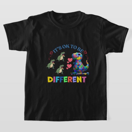 Boys' T-Shirts– It's OK to Be Different 🦕💖 T-shirt (Laagn)