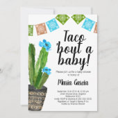 Boys Taco Bout A Baby Invitation Kaart (Voorkant)