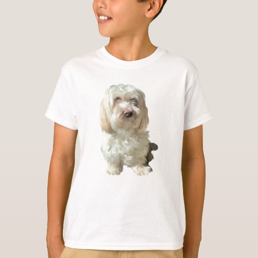 Boy's Tee Shirt Havanese Hond (Voorkant)