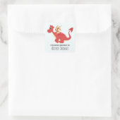 Boys 'This Book Belangen' Welsh Dragon & Name Kind Vierkante Sticker (Tas)