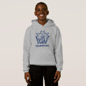 Boy's Top Hooded Sweatshirt Yellowstone Wolf (Voorkant volledig)