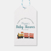 Boys Train Dank u Baby shower schattige gunst Cadeaulabel (Voorkant)