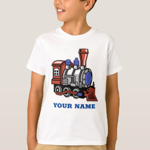 Boys Train Gift Personable Name T Shirt