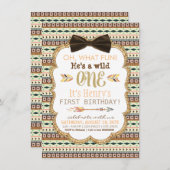 Boys Tribal First Birthday Party Uitnodiging (Voorkant / Achterkant)