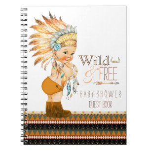 Boys Tribal Wild en gratis Baby shower gastenboek Notitieboek