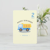 Boy's Truck Birthday Kaart (Staand voorkant)