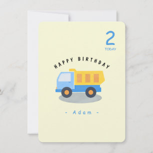 Boy's Truck Birthday Kaart