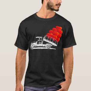 Boys Truck Hearts Cute Valentijns love T-shirt