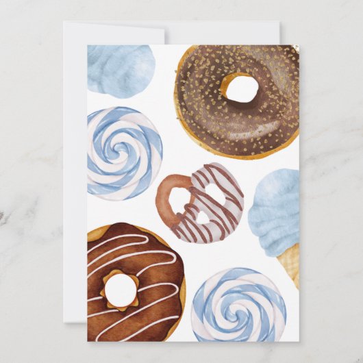 Boy's Two Sweet 2nd Verjaardag Uitnodiging (Achterkant)