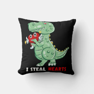 Boys Valentijnsdag Kinder Dinosaur T rex Lover Kussen