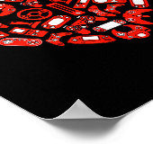 Boys Valentines Day Gaming Video Gamer Controller Poster (Hoek)