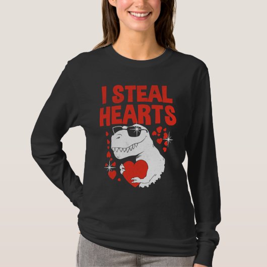 Boys Valentines Day Kids Dinosaur T rex Lover I St T-shirt (Voorkant)