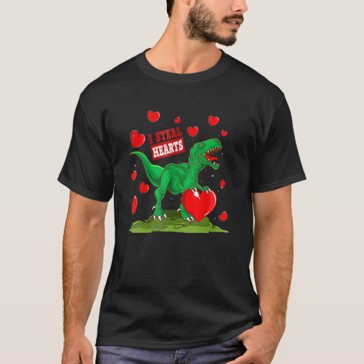 Boys Valentines Day Kids Dinosaur T Rex Lover I St T-shirt (Voorkant)