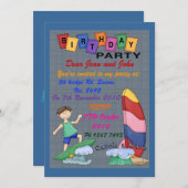 Boys vangen een golf kaart (Voorkant / Achterkant)