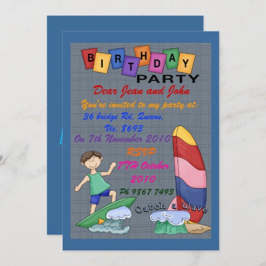 Boys vangen een golf kaart (Voorkant / Achterkant)