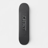 Boys Varsity Black Skateboard Personalized Name (Voorkant)