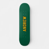 Boys Varsity Green Skateboard Personalized Name (Voorkant)