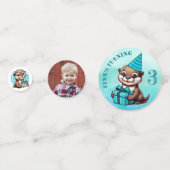 Boy's Verjaardagsfeestje Otter Thema gepersonalise Confetti (Voorkanten)