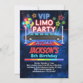 Boys VIP Limo Birthday Party Invitation Kaart (Voorkant)