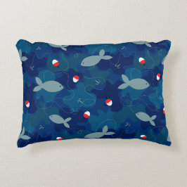 Boys Vissen blauw Accent Kussen